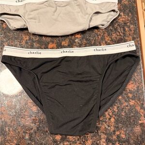 Charlie Men's Black Briefs Minimal line